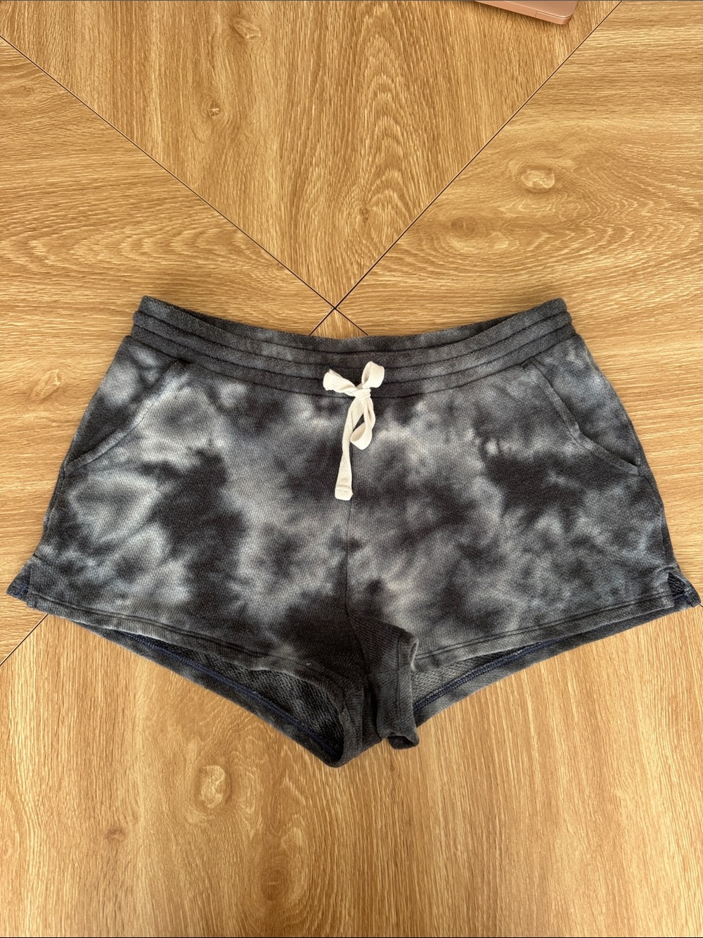 Tie-Dye Black & Gray Women’s Lounge Shorts